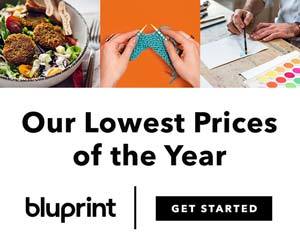 Enjoy Our Lowest Bluprint Prices Of The Year - $7.99 monthly or $79.99 annual! Pick your plan at myBluprint.com and get limitless inspiration, classes, supplies, and more through 1/9/19!