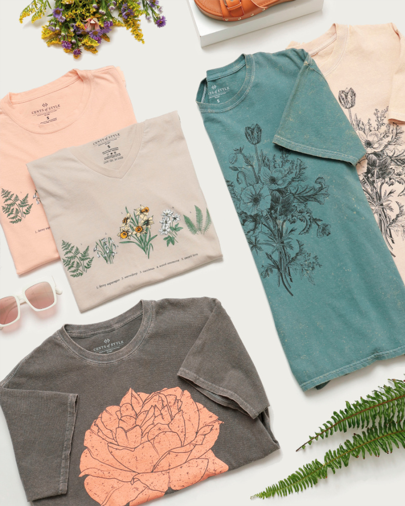 Cents of Style - Graphic LAUNCH- TONIGHT at Midnight- 4/20/22- Our NEW BOTANICALS Line Launches at Midnight All ONLY $19.99 w/code: FRESHPICKS