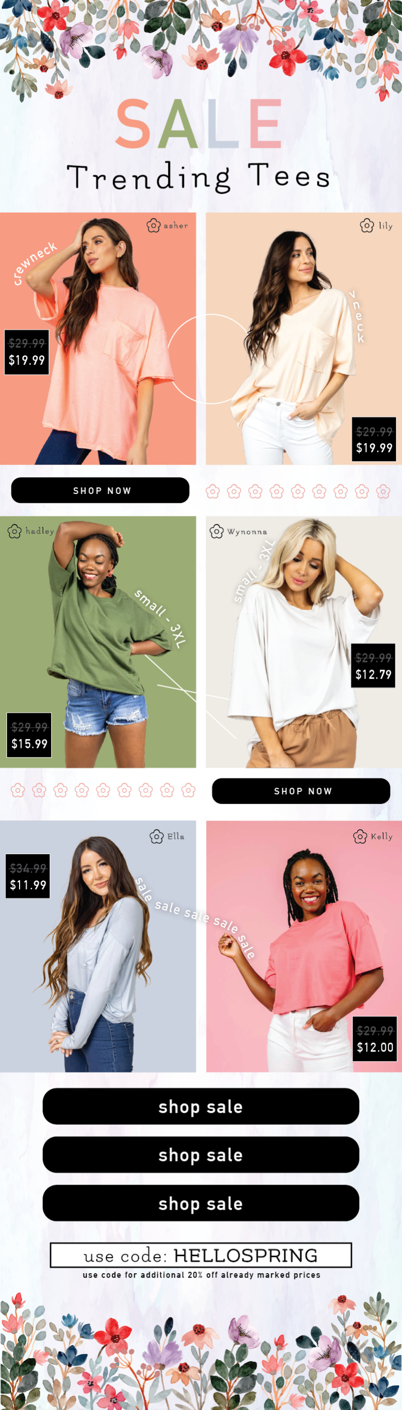 Cents of Style - LIVE- Item Of The Week- 3/28/22- TRENDING Tops – OVERSIZED Fit and starting at $11.99 w/code: HELLOSPRING