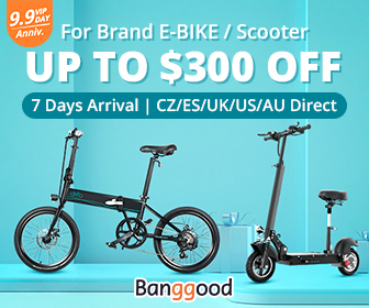 banggood.com - Up to $300 OFF for E – Bike / Scooter Promotion