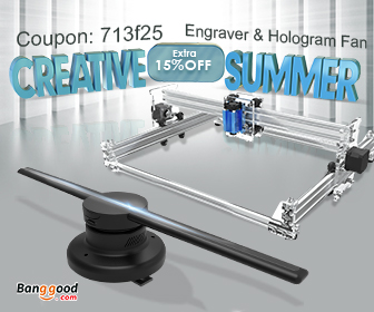 Up to 56% OFF for Engraver & Hologram Fan with Extra 15% OFF Coupon from BANGGOOD TECHNOLOGY CO., LIMITED