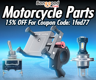 15% OFF For Motorcycle Parts Promotion from BANGGOOD TECHNOLOGY CO., LIMITED