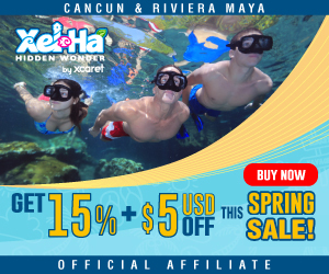 15% off + $5 USD discounts for Xcaret!