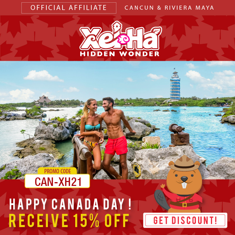 Get 15% off at Xel Há for Canada Day