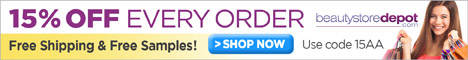 15% Off at beautystoredepot.com. Code: 15AA