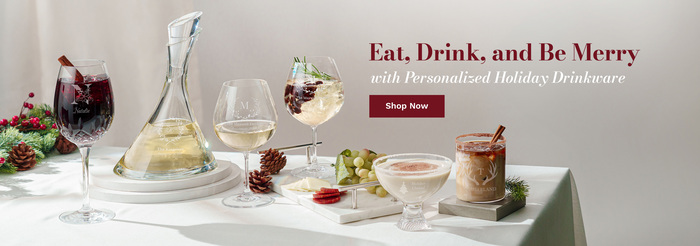 Eat, Drink, and Be Merry with Personalized Holiday Drinkware