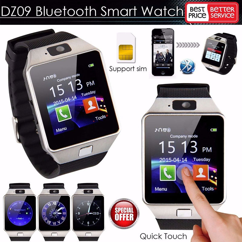 DZ09 Bluetooth Smart Watch Phone Mate GSM SIM For Android iPhone Samsung HTC LG DZ09 Bluetooth Smart Watch Phone Mate GSM SIM For Android iPhone Samsung HTC LG