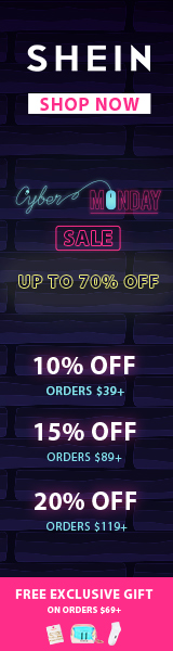 Cyber Monday Deals - Save big at au.SHEIN.com - Check Site for Code. Offer code subject to change. Offer Expires - 12/02
