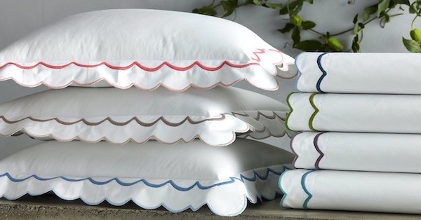 Matouk Scallop Shop at Fig Linens and Home - Scallop Edge Bedding