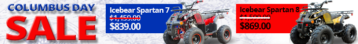 Columbus Day, ATV, Mopeds, Scooters, Trikes, Street Bikes, Dirt Bikes, Kids Toy, Motorcycles, Motorcycle Accessories