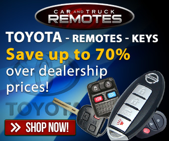 Toyota Keyless entry remotes and key fob controls for up to 70% less than dealer prices- Shop now and save!