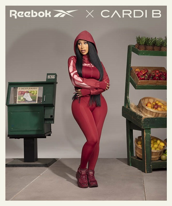 REEBOK X CARDI B COLLECTION: The new Reebok x Cardi B collection is here! Fresh footwear and hot apparel in inclusive sizes, designed by Cardi herself! These styles are meant to withstand alllll NYC elements. Available 8/27 at 10am ET on Reebok!