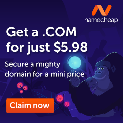 באנר דומיין לאתר Namecheap