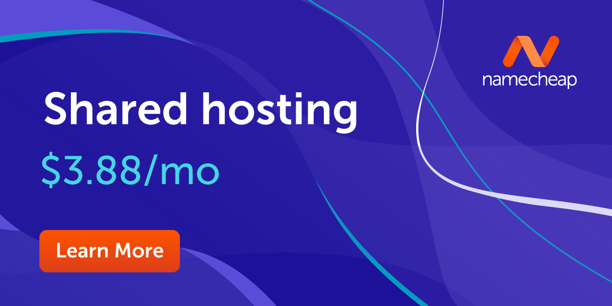 Shared hosting at just $3.88/mo!