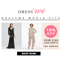 Dresswe Whole Site 15% Off Over $169 Code: happy15, Free Shipping, Shop Now! Date: 3/01-4/30 