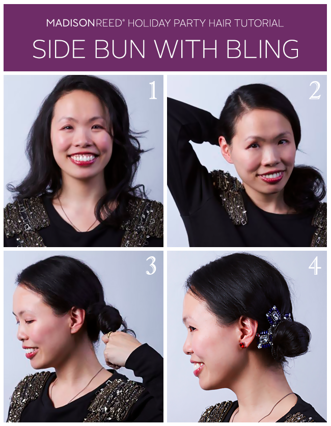 side bun tutorial