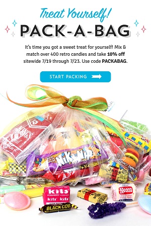 Pack-A-Bag Candy Sale! Pack-A-Bag Of Old Time Candy & Get 10% Off - Using Code: PACKABAG At OldTimeCandy.com! Good Now Thru 7/23/18!