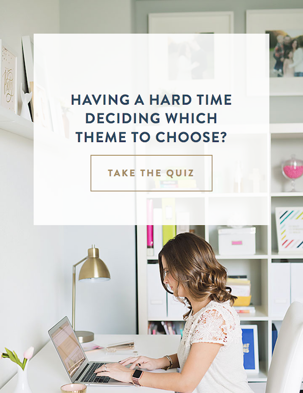 Take the quiz to see what how to choose a pretty blog WordPress theme fits your blog