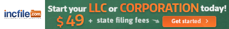 incfile to start an LLC or Corp Banner