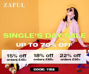 ZAFUL UK: 2021 SINGLE'S DAY SALE: &pound;45-15% | &pound;65-18% | &pound;95-22%