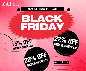 ZAFUL UK: 2021 BLACK FRIDAY PRE-SALE & TAHNKSGIVING DAY SALE