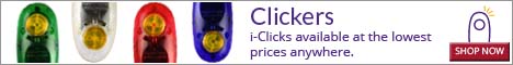 KPCT carries authentic i-Clicks, designed by Karen Pryor, and classic box clickers, both available in bulk or customized at the lowest prices anywhere.