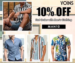 10% OFF ,First Order with Men's Clothing