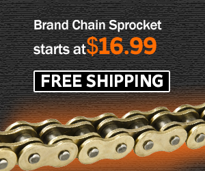 Get motorcycle chains and sprockets