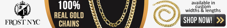100% Real Gold Chains- Available in custom widths and lengths. Plus Free Shipping at FrostNYC.com