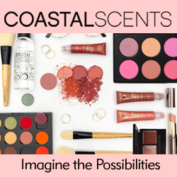 Coastal Scents logo and product on square