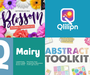 The Artistic Design Bundle: 60 Fonts and 2377 Graphics