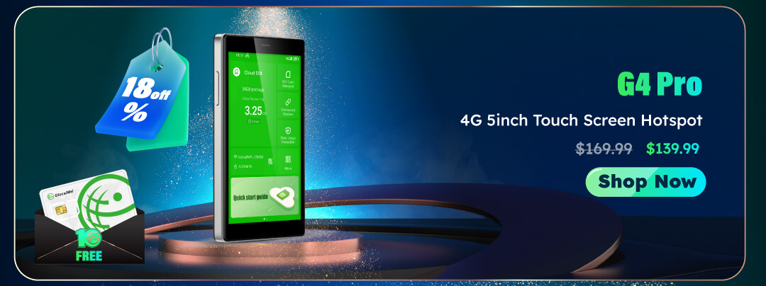 4G Mobile Wi-Fi Hotspot with 5-inch touchscreen.