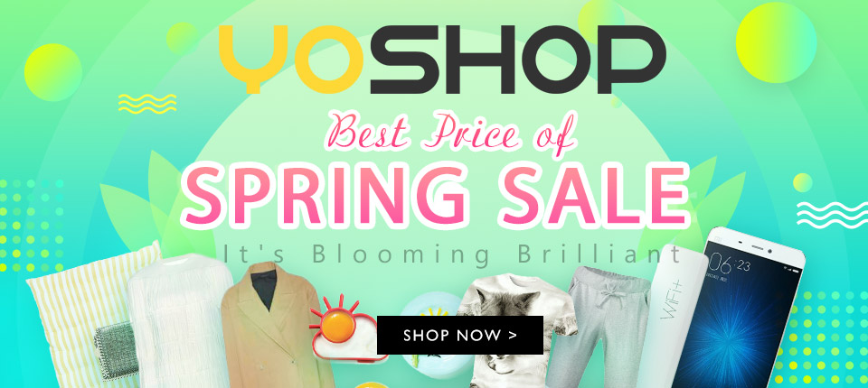 Let's dive in Yoshop's spring big sale! Enjoy $6 OFF $50+ with coupon "spg6", $12 OFF $80+ with coupon "spg12", $20 OFF $100+ with coupon "spg20". Shop now!