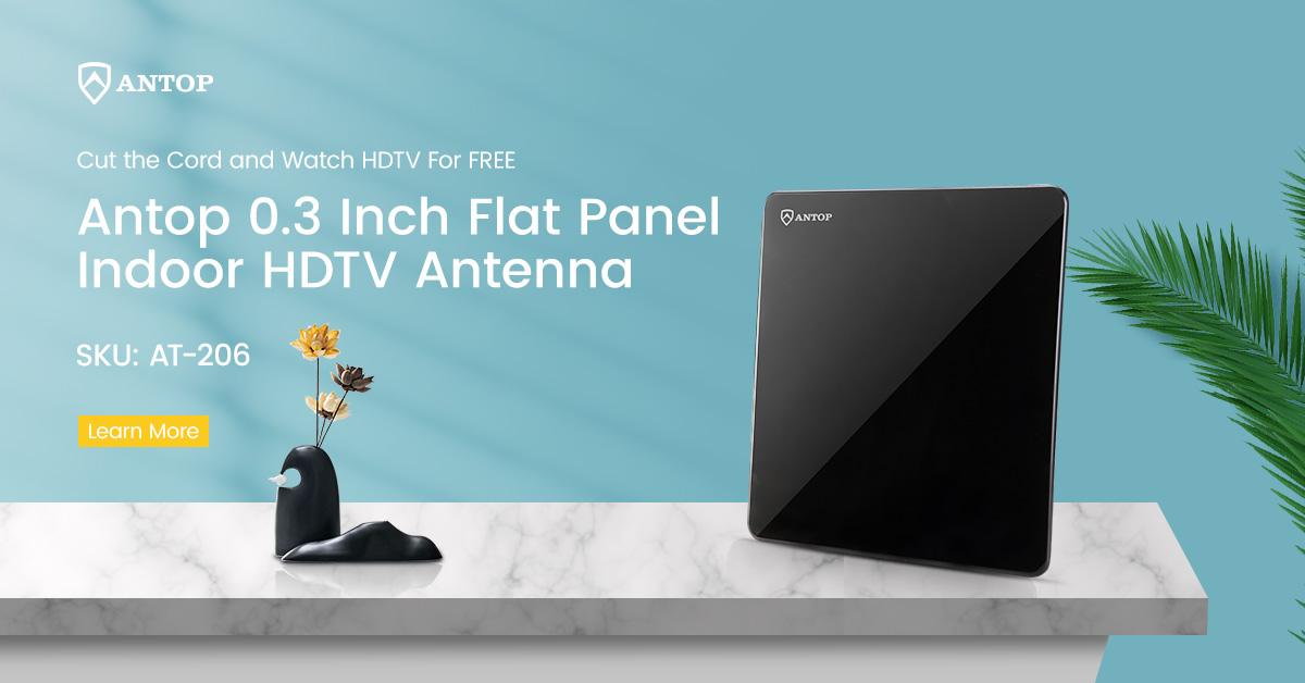 Antop Super Slim Panel (0.30 inch) AT-206 Indoor HDTV antenna