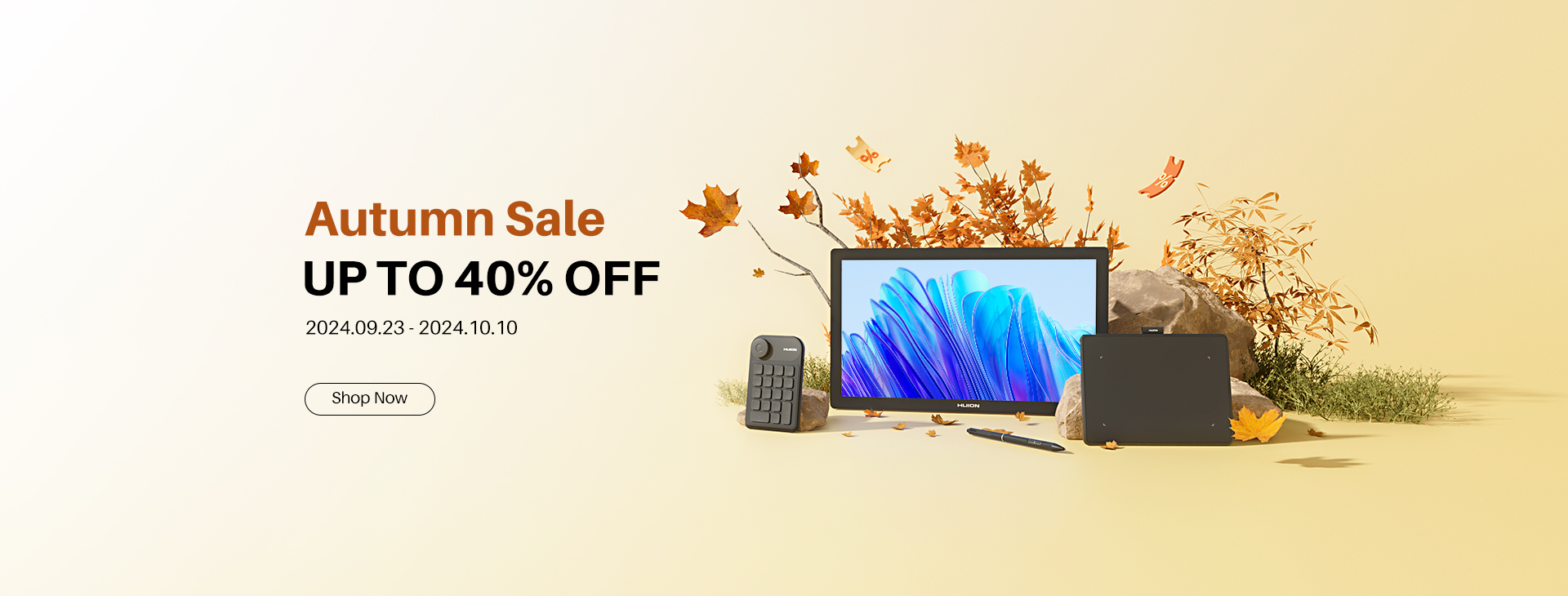 Grab Autumn offer! Enjoy up to 40% off on pen displays, tablets, and computers