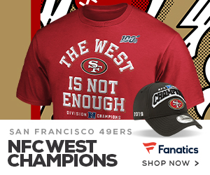 The 49ers are 2019 NFC West Champs - Get your Champs Gear at Fanatics