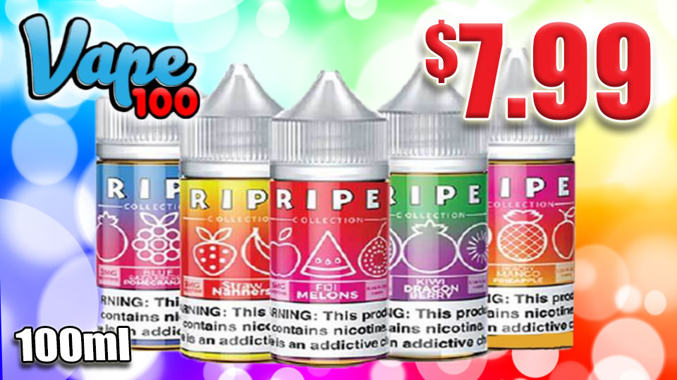 Vape 100 Ripe Collection E-Juice 9.99