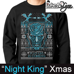 Game of Thrones Night King "Winter is Coming" Ugly Xmas Sweater by Luke&amp;Lynn Clothing