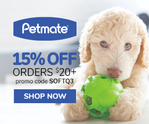15% Off Orders $20+ with code SOFTQ3 at Petmate.com 7/1-9/30/20.