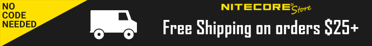 Free shipping on NITECORE Store orders over $25 - No Code Needed