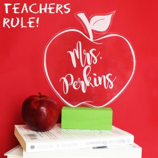 Customized Teacher Sign with Teacher's name in it
