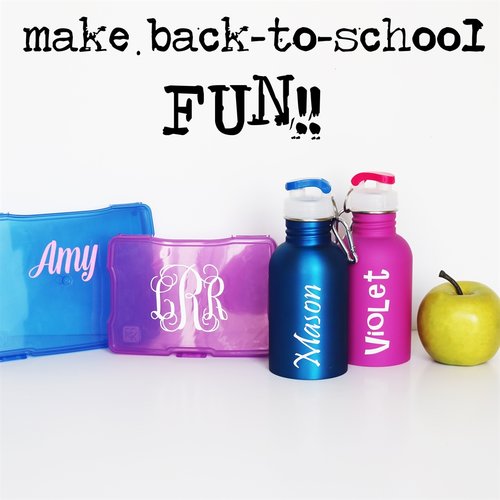Customizable back to school decals