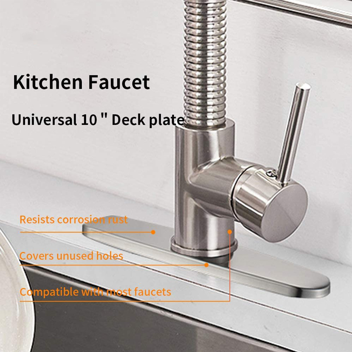 CL-FD027S Faucet Deck Plate - Brushed Nickel