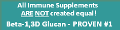 Immune Supplements are NOT created equal. Beta-1,3D Glucan is proven to be #1.