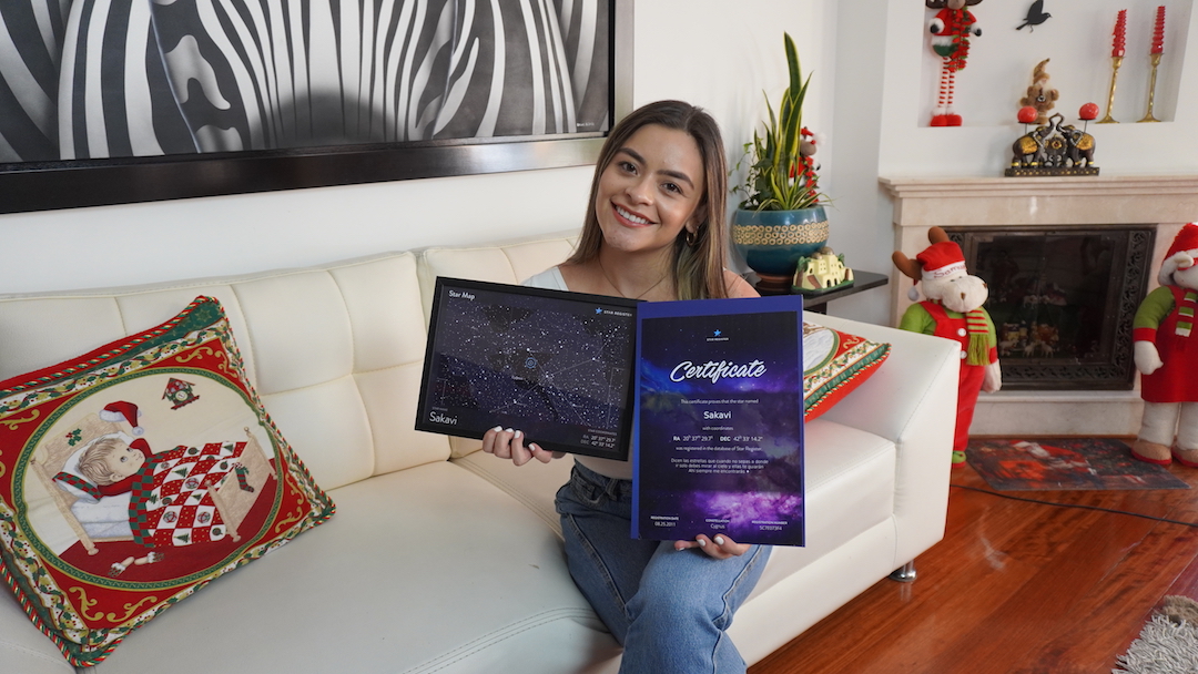 Star Registration certificate and star map