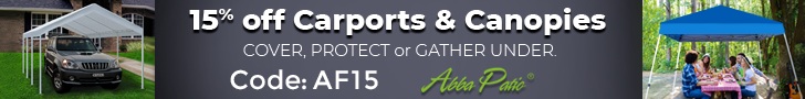 Hot Sale! 15% Off Carports & Canopies! Use Code AF15.