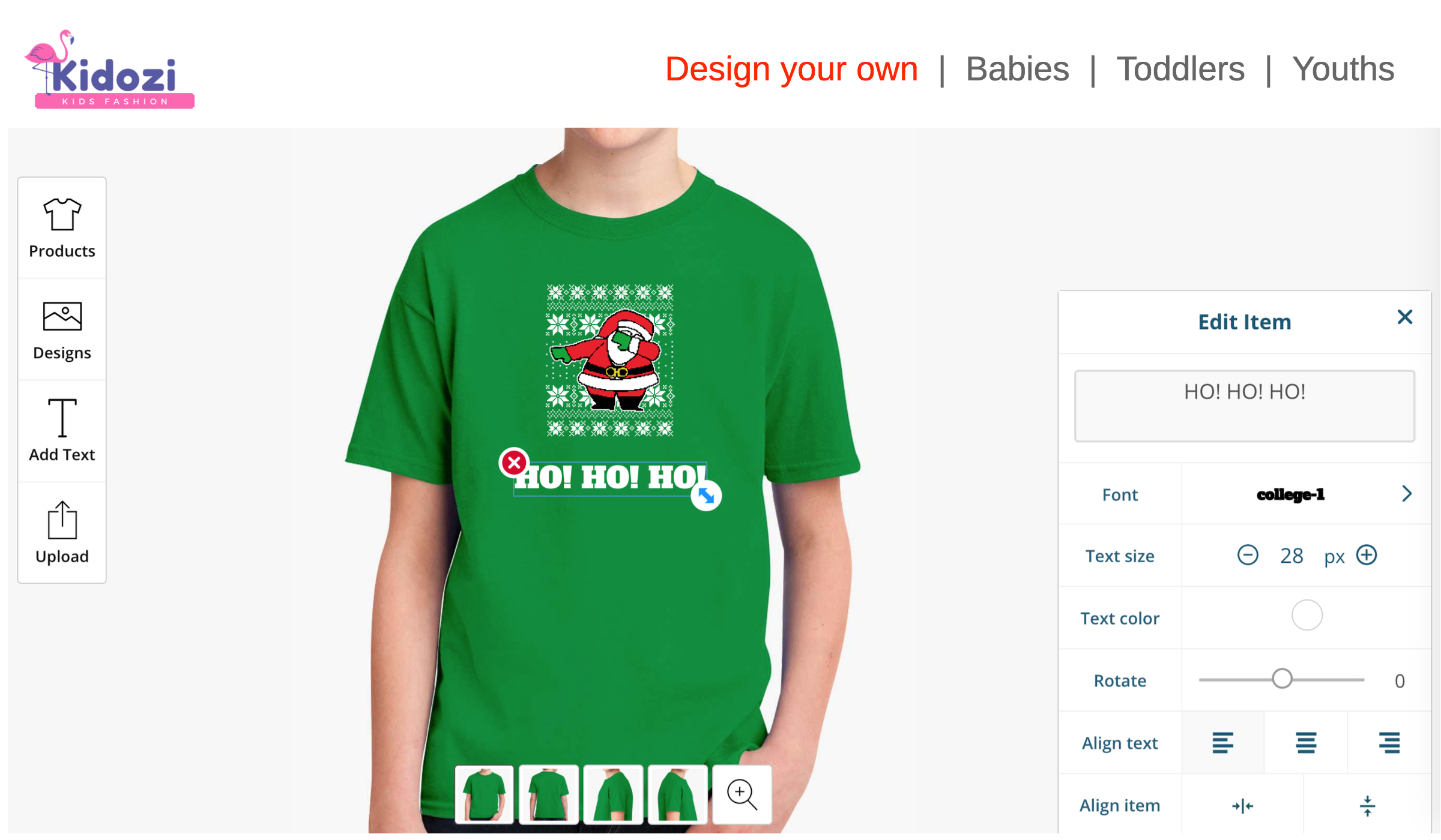 Personalize Kids Apparel