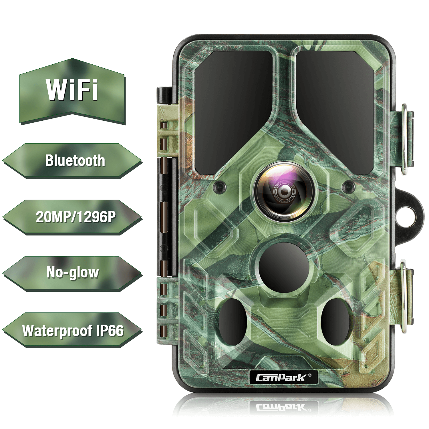 Campark T85 WiFi Bluetooth 20MP 1296P Trail Hunting Camera