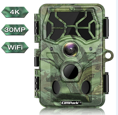 Campark T100 4K 30MP WiFi Bluetooth Trail Game Camera