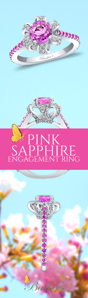 Pink Sapphire Engagement Ring PSC-7958LPS